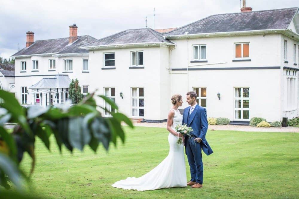 Beautiful bride and groom at Brandon Hall Hotel & Spa wedding.